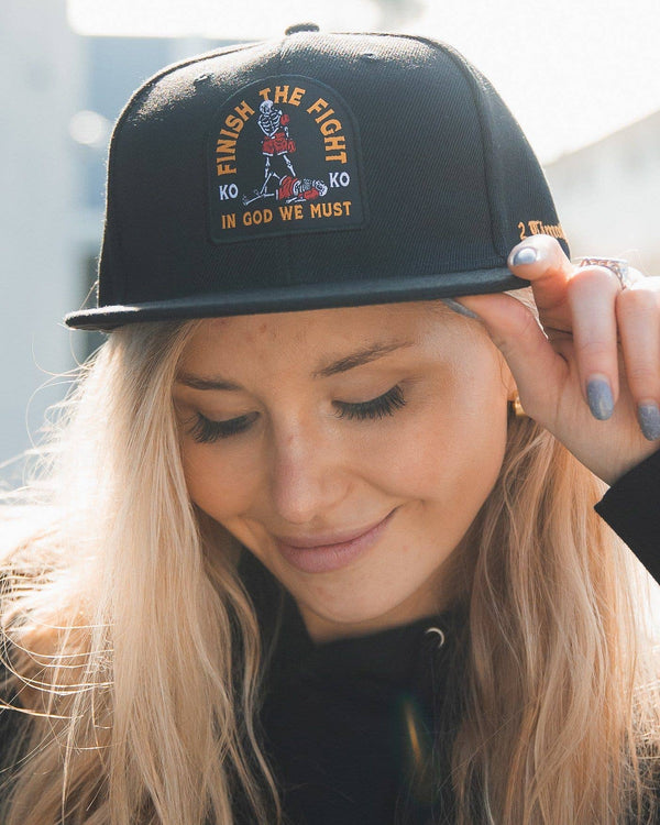In God We Must - "Finish The Fight" Black Snapback Hat - Bawston & Tucker - 
