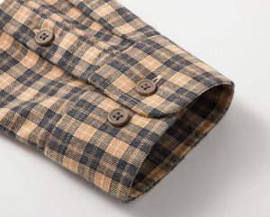 Islandhaze - Men's Carbon-Brushed Modal Plaid Shirt - Bawston & Tucker -