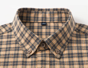 Islandhaze - Men's Carbon-Brushed Modal Plaid Shirt - Bawston & Tucker -