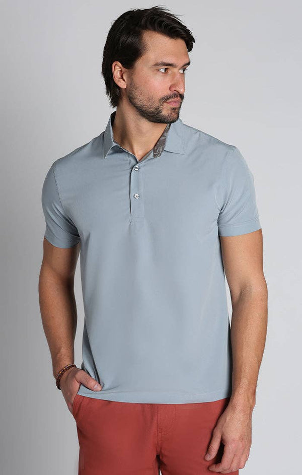 JACHS NY - Grey Gravityless Performance Polo - Bawston & Tucker - 