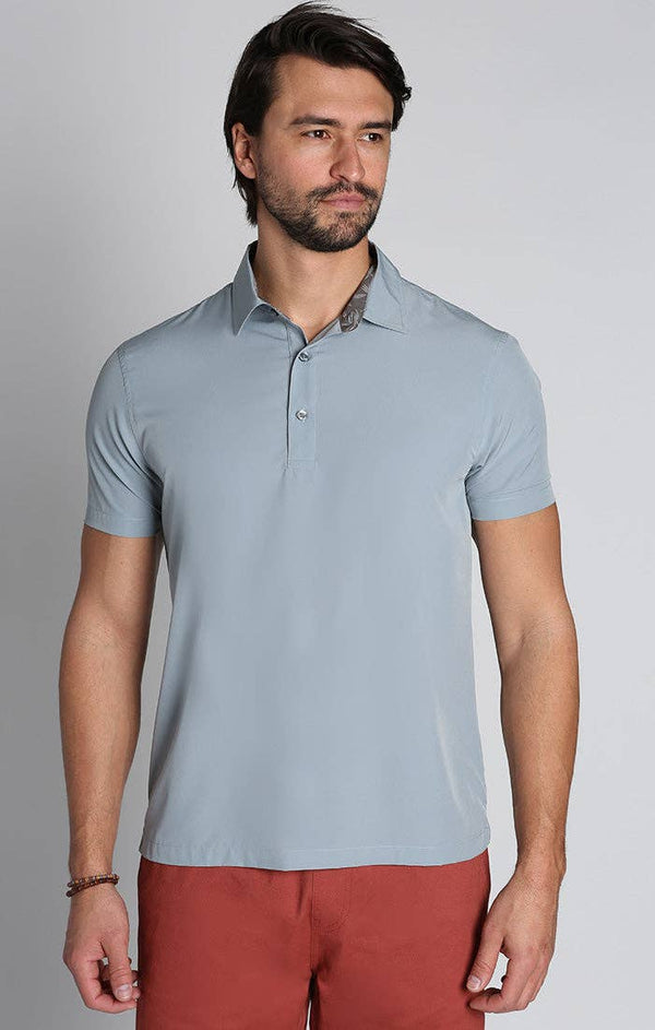 JACHS NY - Grey Gravityless Performance Polo - Bawston & Tucker - 