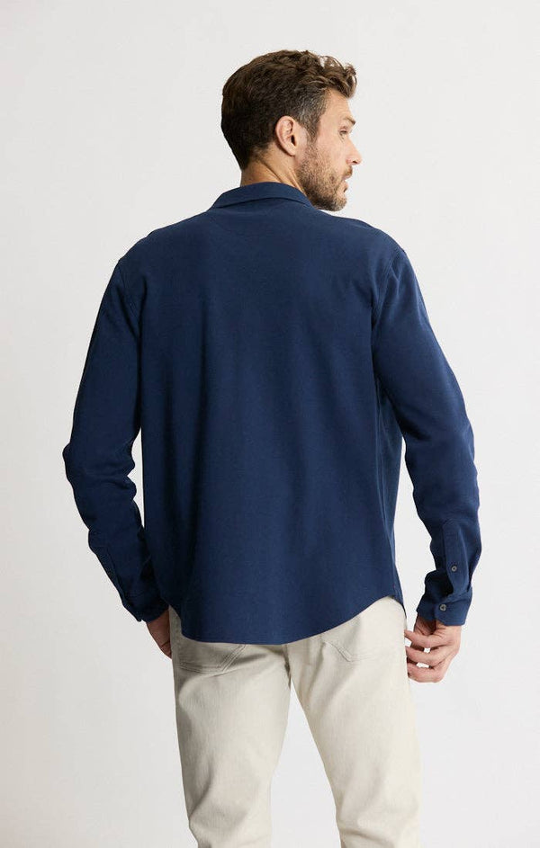 JACHS NY - Manor Long Sleeve Cotton Double Face Shirt - Bawston & Tucker - 