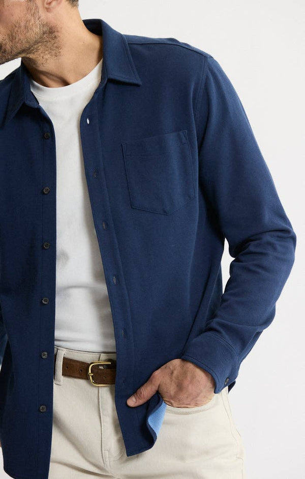 JACHS NY - Manor Long Sleeve Cotton Double Face Shirt - Bawston & Tucker - 