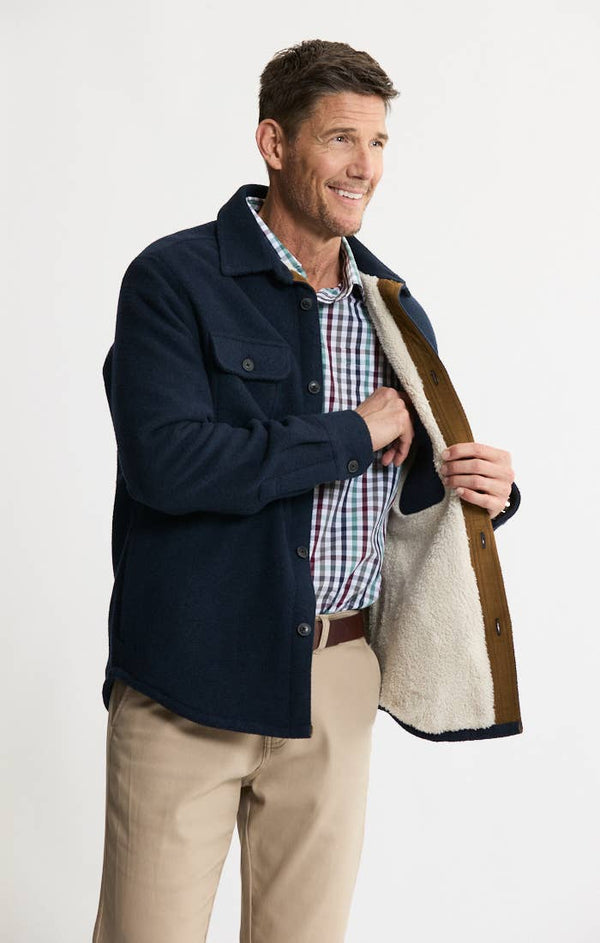 JACHS NY - Sherpa Lined Wool Jacket - Bawston & Tucker - 
