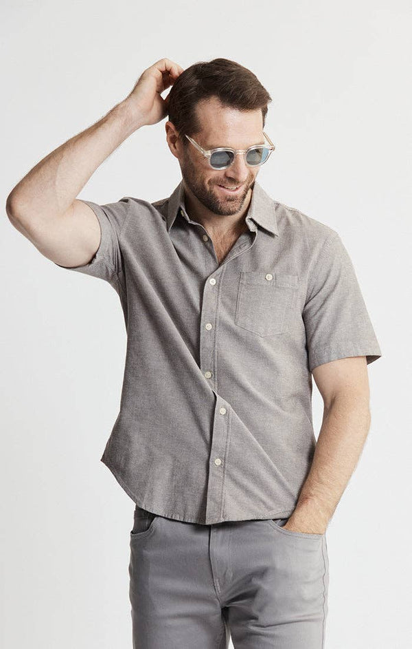 JACHS NY - Soft Touch Oxford SS Shirt - Bawston & Tucker - 