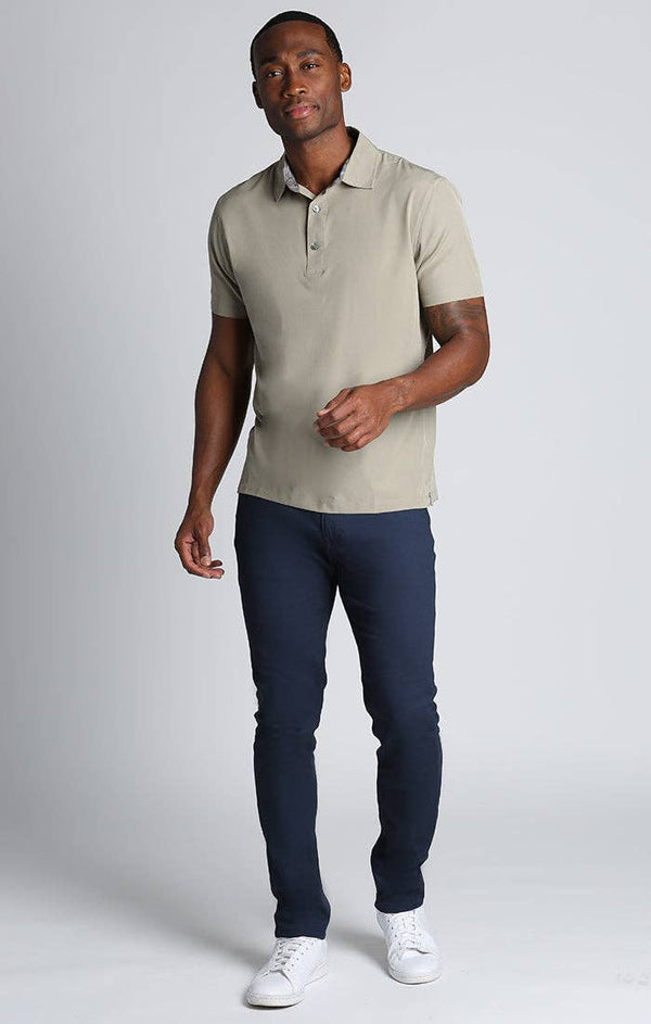 JACHS NY - Taupe Gravityless Performance Polo - Bawston & Tucker - 