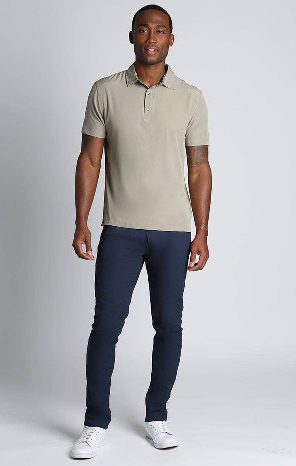 JACHS NY - Taupe Gravityless Performance Polo - Bawston & Tucker - 