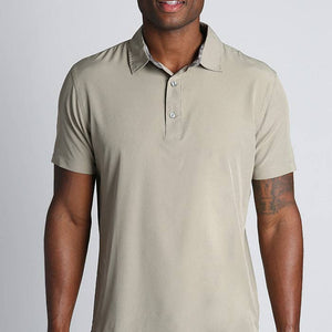 JACHS NY - Taupe Gravityless Performance Polo - Bawston & Tucker - 