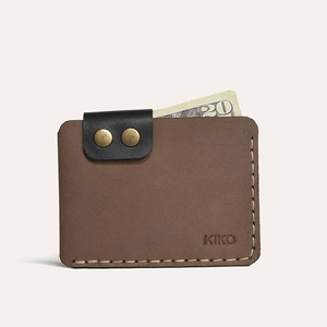 Kiko Leather - Brown Card Wallet - Bawston & Tucker - 