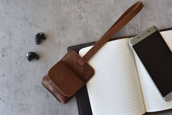 Kiko Leather - Leather Airpod Holder - Bawston & Tucker - 