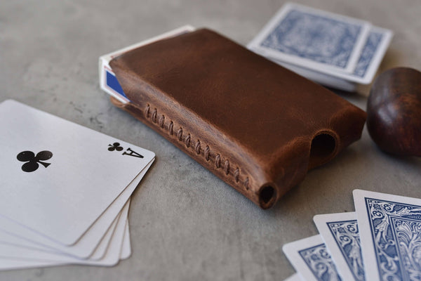 Kiko Leather - Playing Cards With Leather Sleeve - Bawston & Tucker - 