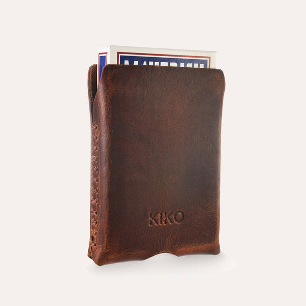 Kiko Leather - Playing Cards With Leather Sleeve - Bawston & Tucker - 
