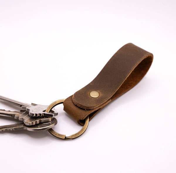Lindy Leather - Leather Key Ring - Keychain - Bawston & Tucker - 