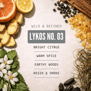 Lykos Solid Cologne - Grapefruit, Ginger & Vetiver - 0.35 oz Liner + Vessel - Bawston & Tucker - Perfumes & Colognes
