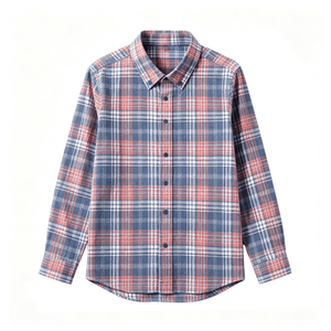 Men's Brushed Cotton Plaid Long-Sleeve Shirt - Bawston & Tucker -