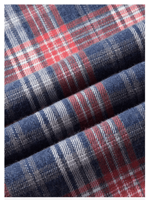 Men's Brushed Cotton Plaid Long-Sleeve Shirt - Bawston & Tucker -
