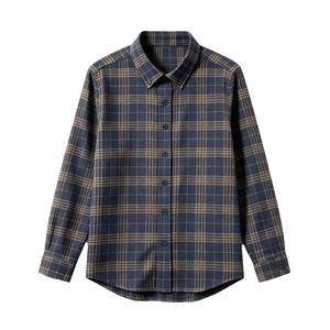 Men's Brushed Cotton Plaid Long-Sleeve Shirt - Bawston & Tucker -