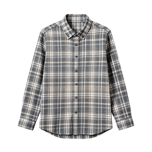Men's Brushed Cotton Plaid Long-Sleeve Shirt - Bawston & Tucker -