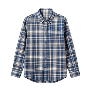 Men's Brushed Cotton Plaid Long-Sleeve Shirt - Bawston & Tucker -