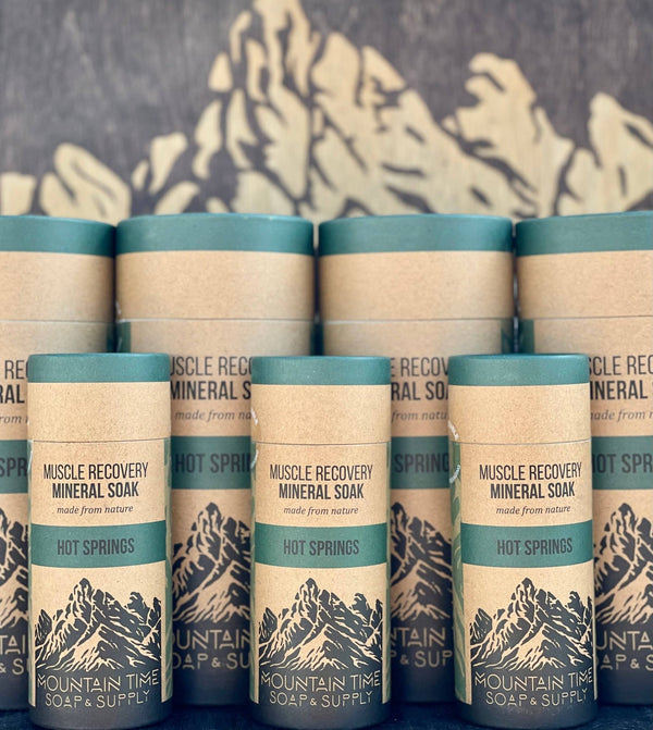 MOUNTAIN TIME SOAP - Muscle Recovery Mineral Soak - Large 21 oz. - Bawston & Tucker - 