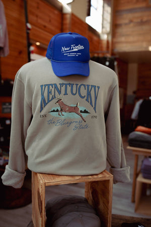 New Frontier - Kentucky Crewneck (Fog) - Bawston & Tucker - 
