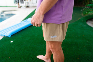 New Frontier - Men’s Journey Tech 5" Short (Sahara) - Bawston & Tucker - 