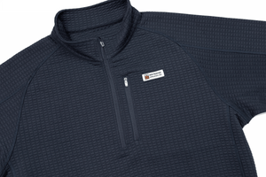 New Frontier - Men's Waffle 1/4 Zip Pullover (Navy) - Bawston & Tucker -