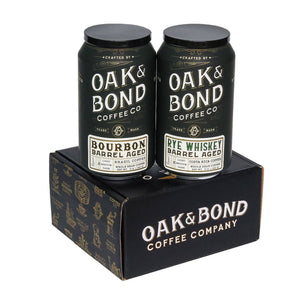 Oak and Bond Coffee Co. - Bourbon and Rye Whiskey Barrel Aged Coffee Box - Bawston & Tucker - 