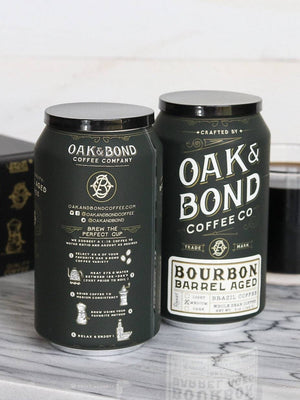Oak and Bond Coffee Co. - Bourbon and Rye Whiskey Barrel Aged Coffee Box - Bawston & Tucker - 
