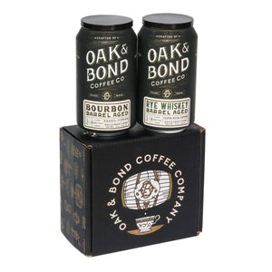 Oak and Bond Coffee Co. - Bourbon and Rye Whiskey Barrel Aged Coffee Box - Bawston & Tucker - 