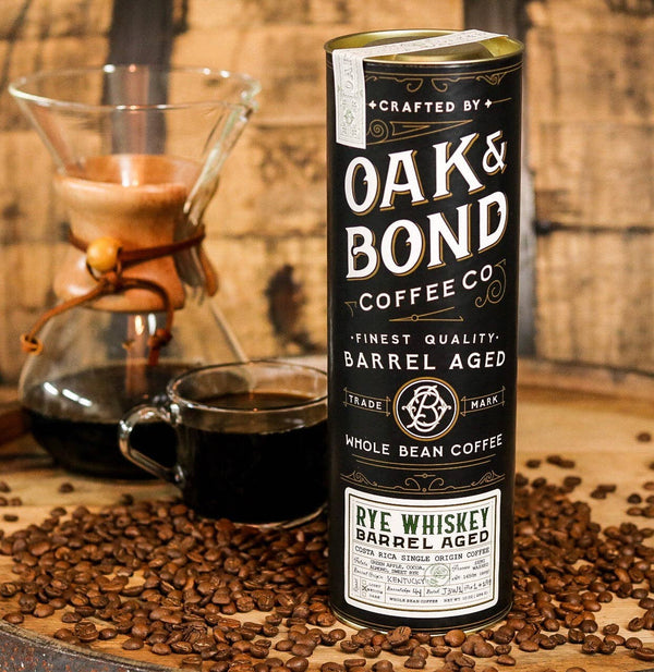 Oak and Bond Coffee Co. - Rye Whiskey Barrel Aged Coffee - Bawston & Tucker - 