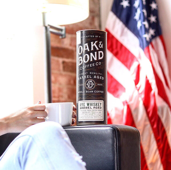 Oak and Bond Coffee Co. - Rye Whiskey Barrel Aged Coffee - Bawston & Tucker - 