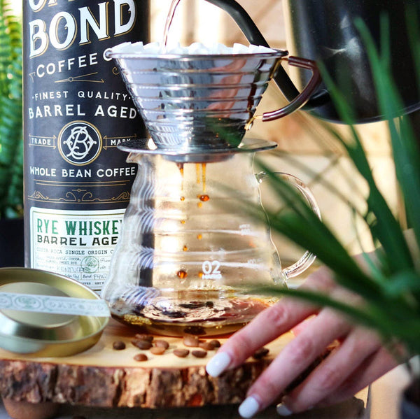 Oak and Bond Coffee Co. - Rye Whiskey Barrel Aged Coffee - Bawston & Tucker - 