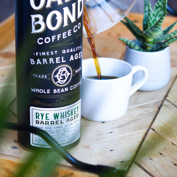 Oak and Bond Coffee Co. - Rye Whiskey Barrel Aged Coffee - Bawston & Tucker - 