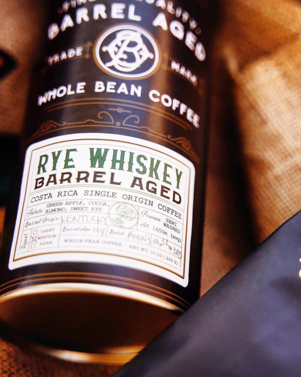 Oak and Bond Coffee Co. - Rye Whiskey Barrel Aged Coffee - Bawston & Tucker - 