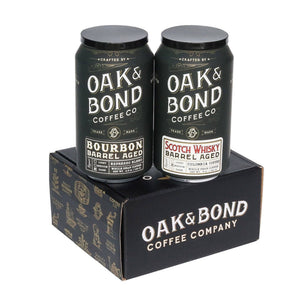 Oak and Bond Coffee Co. - Scotch Whisky and Espresso Bourbon Barrel Aged Coffee Box - Bawston & Tucker - 