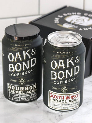 Oak and Bond Coffee Co. - Scotch Whisky and Espresso Bourbon Barrel Aged Coffee Box - Bawston & Tucker - 