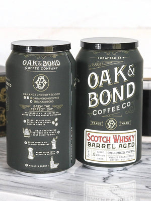 Oak and Bond Coffee Co. - Scotch Whisky and Espresso Bourbon Barrel Aged Coffee Box - Bawston & Tucker - 