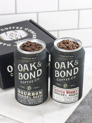 Oak and Bond Coffee Co. - Scotch Whisky and Espresso Bourbon Barrel Aged Coffee Box - Bawston & Tucker - 