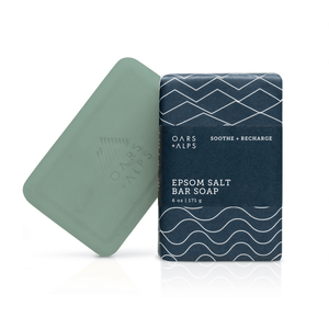 Oars + Alps - Epsom Salt Men's Bar Soap, Post Gym Recovery - Bawston & Tucker - 