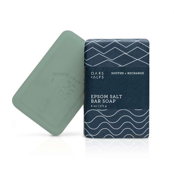 Oars + Alps - Epsom Salt Men's Bar Soap, Post Gym Recovery - Bawston & Tucker - 