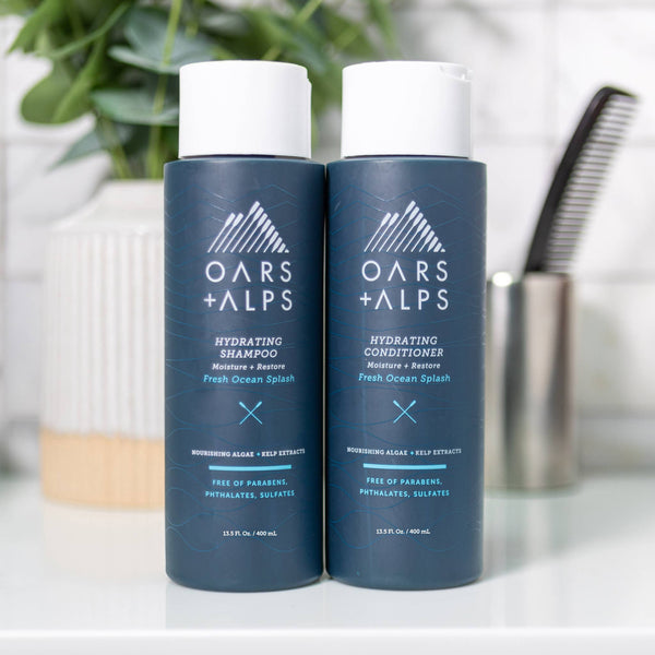 Oars + Alps - Hydrating Men's Shampoo: Sulfate Free, with Kelp & Algae - Bawston & Tucker - 