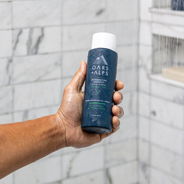 Oars + Alps - Invigorating Men's Shampoo: Sulfate Free, with Tea Tree - Bawston & Tucker - 