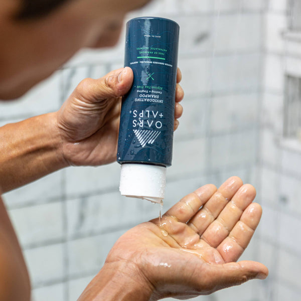 Oars + Alps - Invigorating Men's Shampoo: Sulfate Free, with Tea Tree - Bawston & Tucker - 