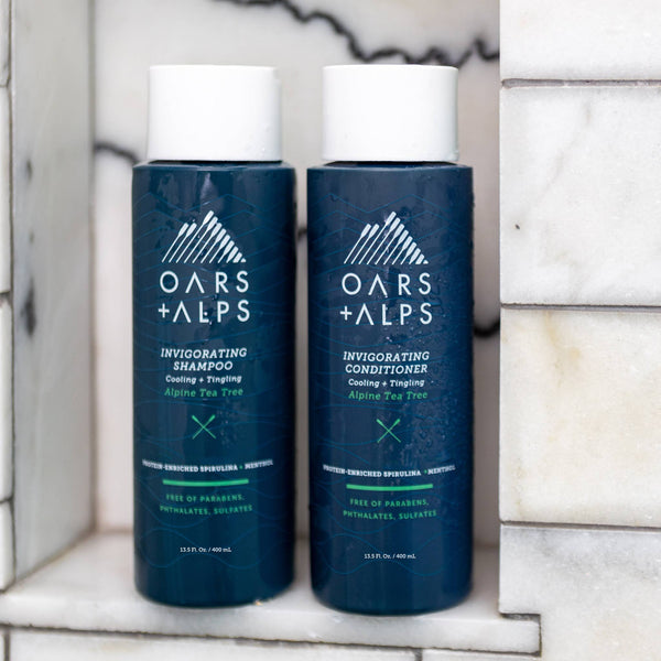 Oars + Alps - Invigorating Men's Shampoo: Sulfate Free, with Tea Tree - Bawston & Tucker - 