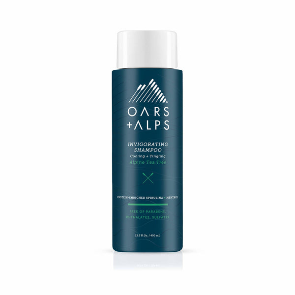 Oars + Alps - Invigorating Men's Shampoo: Sulfate Free, with Tea Tree - Bawston & Tucker - 