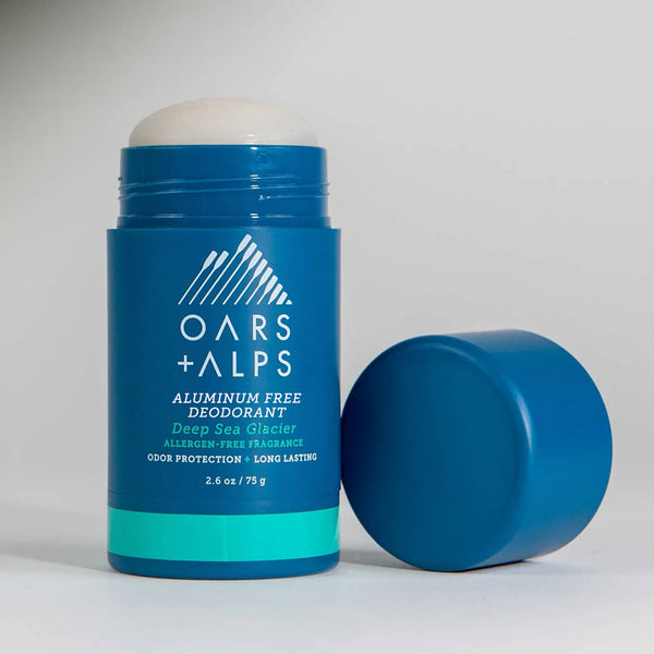 Oars + Alps - Men’s Aluminum Free Deodorant, Clear, Deep Sea Glacier - Bawston & Tucker - 