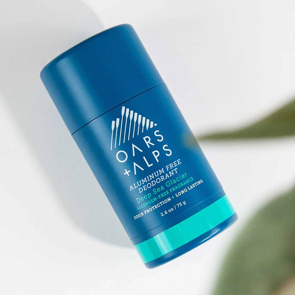 Oars + Alps - Men’s Aluminum Free Deodorant, Clear, Deep Sea Glacier - Bawston & Tucker - 