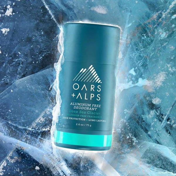 Oars + Alps - Men’s Aluminum Free Deodorant, Clear, Deep Sea Glacier - Bawston & Tucker - 