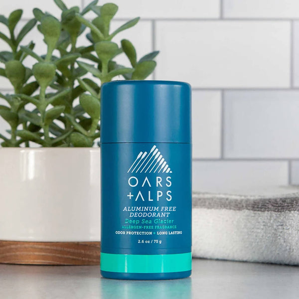 Oars + Alps - Men’s Aluminum Free Deodorant, Clear, Deep Sea Glacier - Bawston & Tucker - 